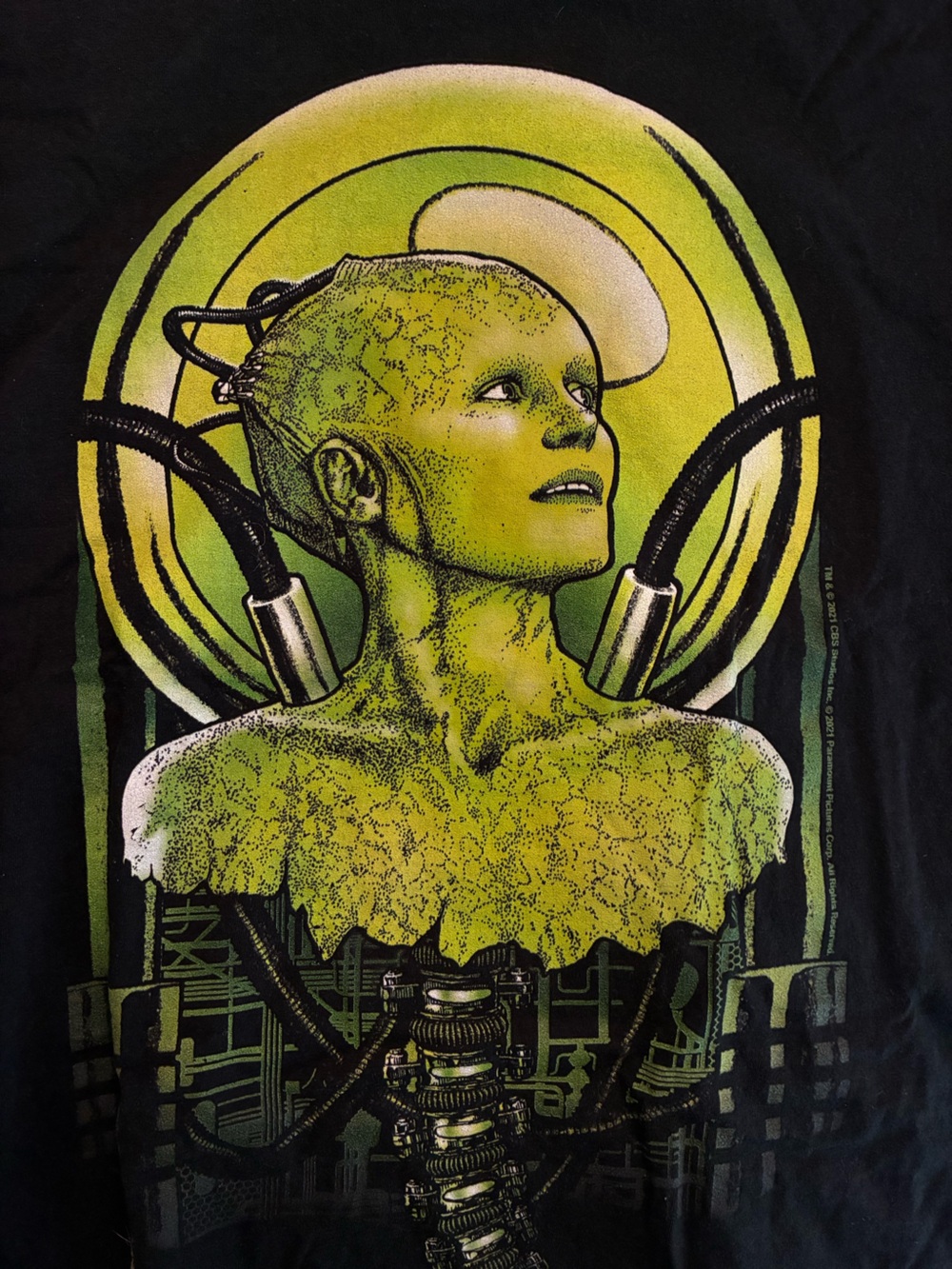 Star Trek Queen Borg T-Shirt Size Large Black Short Sleeve Crew Neck Graphic Tee